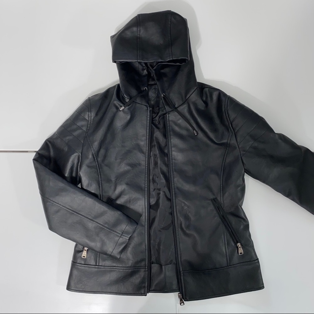 BRAND NEW REAL BLACK LEATHER JACKET MADE IN ITALY